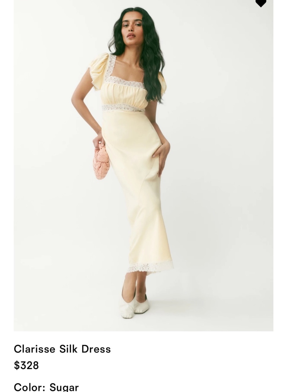 Reformation Clarisse Silk Maxi Dress in Sugar